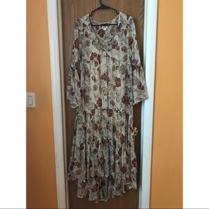 Bohemian Chic Floral High Low Dress